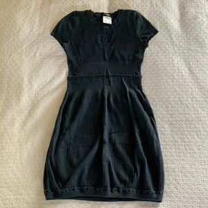 Chanel cotton knit stretch dress